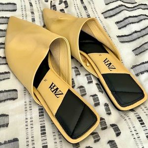 Never worn Zara slippers